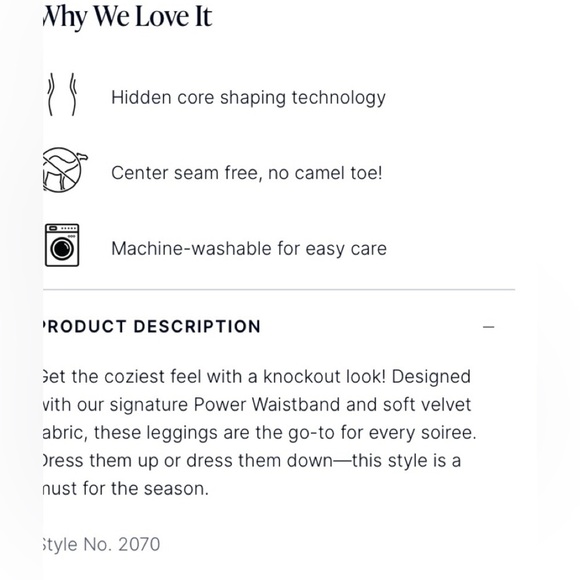 Spanx Velvet Leggings Style 2070 Size XL - Picture 10 of 10